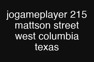 jogameplayer 215 mattson street west columbia texas